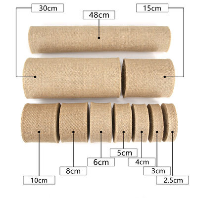 10 Yards Jute Burlap Ribbon Plain Tecido Cut Edge Burlap Ribbon de Natal