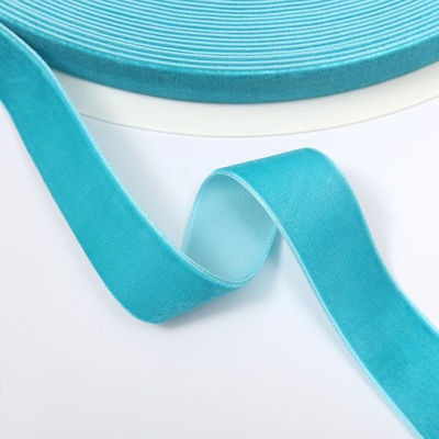 1 polegada fita de veludo vermelho com fio luxuosa fita de veludo azul claro