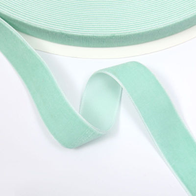 1 polegada fita de veludo vermelho com fio luxuosa fita de veludo azul claro