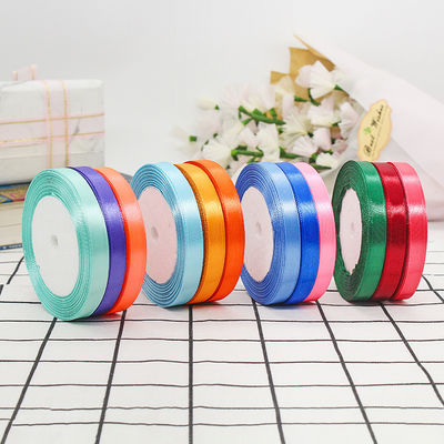 Single Face assorted Polyester Nylon Satin Ribbon 100 Yards 3mm-10mm