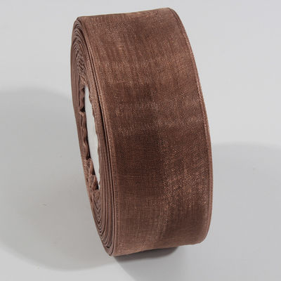 2.5cm fita de organza de poliéster para arcos de bricolage ou decoração de casamento ou embrulho de bolo