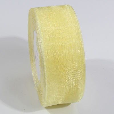 2.5cm fita de organza de poliéster para arcos de bricolage ou decoração de casamento ou embrulho de bolo