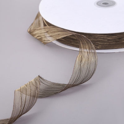 Embalagem de presentes 25mm Organza Coréia 2,5cm Sheer Wired Ribbon