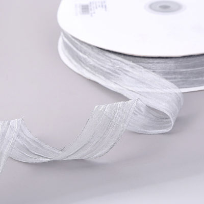 Embalagem de presentes 25mm Organza Coréia 2,5cm Sheer Wired Ribbon