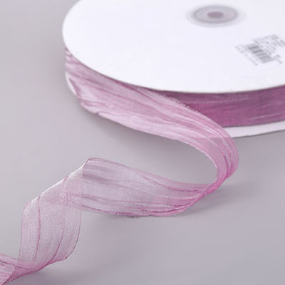 Embalagem de presentes 25mm Organza Coréia 2,5cm Sheer Wired Ribbon