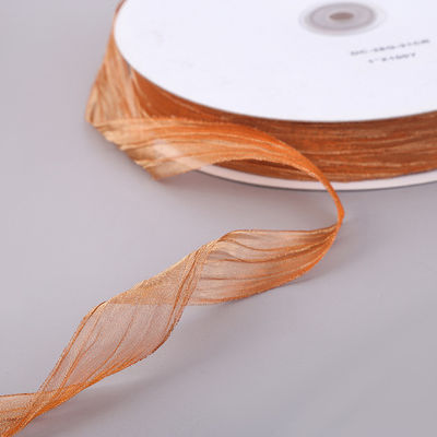 Embalagem de presentes 25mm Organza Coréia 2,5cm Sheer Wired Ribbon