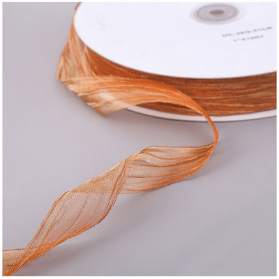 Embalagem de presentes 25mm Organza Coréia 2,5cm Sheer Wired Ribbon