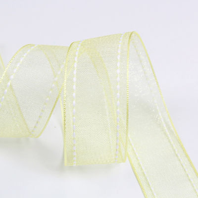 25 mm de borda de poliéster com 38 mm de bordas costuradas para embalagem de flores