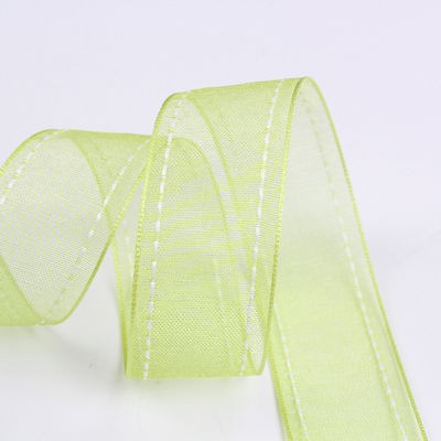 25 mm de borda de poliéster com 38 mm de bordas costuradas para embalagem de flores