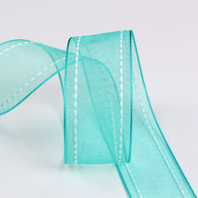 25 mm de borda de poliéster com 38 mm de bordas costuradas para embalagem de flores