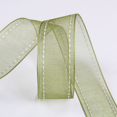 25 mm de borda de poliéster com 38 mm de bordas costuradas para embalagem de flores
