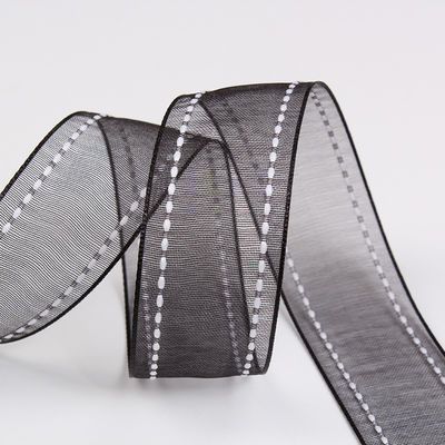 25 mm de borda de poliéster com 38 mm de bordas costuradas para embalagem de flores