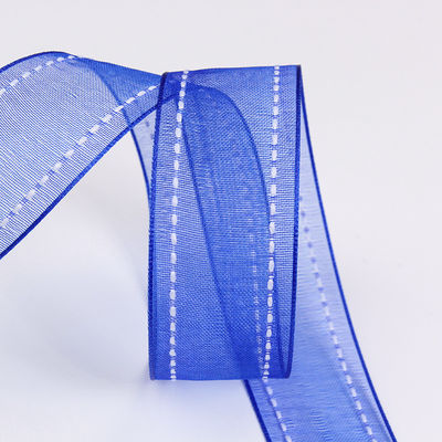 25 mm de borda de poliéster com 38 mm de bordas costuradas para embalagem de flores