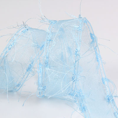 25mm-50mm Tassel Edge Polyester Organza Ribbon para Flor Chocolate Embalagem de presentes e decoração de vestuário