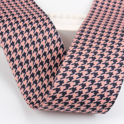 40 mm Dupla Face Polyester Hound Stooth Faixa para Faixa Arco de Fabricação e Decoração de Vestuário