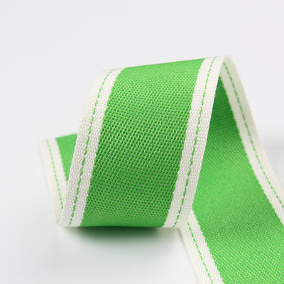 Faixa de poliéster com bordas costuradas de 6 mm a 40 mm rolos de fita de poliéster verde vermelho