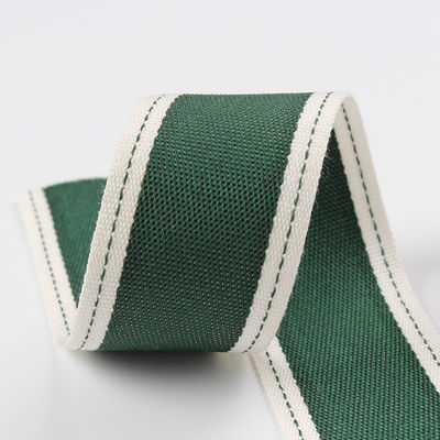 Faixa de poliéster com bordas costuradas de 6 mm a 40 mm rolos de fita de poliéster verde vermelho