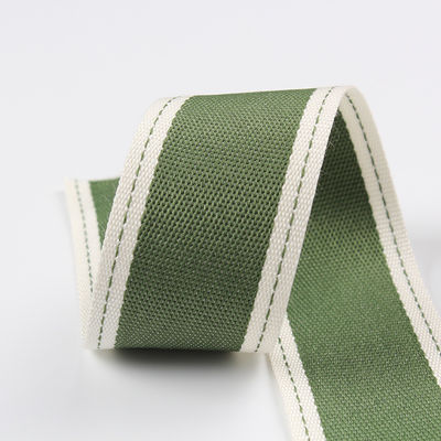 Faixa de poliéster com bordas costuradas de 6 mm a 40 mm rolos de fita de poliéster verde vermelho