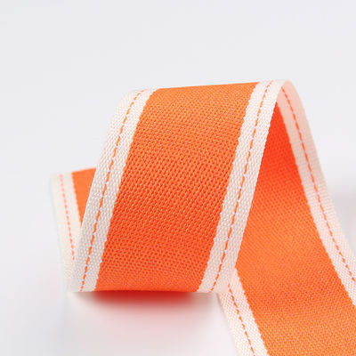 Faixa de poliéster com bordas costuradas de 6 mm a 40 mm rolos de fita de poliéster verde vermelho