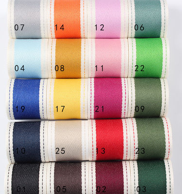 Faixa de poliéster com bordas costuradas de 6 mm a 40 mm rolos de fita de poliéster verde vermelho