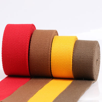 Faixa de algodão de poliéster marrom-vermelho para sacos e malas