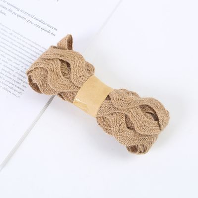Faixa de borracha de jute de cor sólida ISO14001 Faixa de borracha de marrom escuro