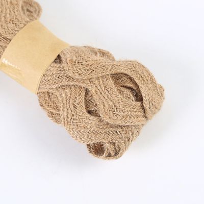 Faixa de borracha de jute de cor sólida ISO14001 Faixa de borracha de marrom escuro