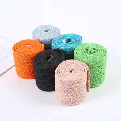 Faixa de Jute Tecido e Trenzado Faixa de Jute Azul Colorida Para Árvore de Natal
