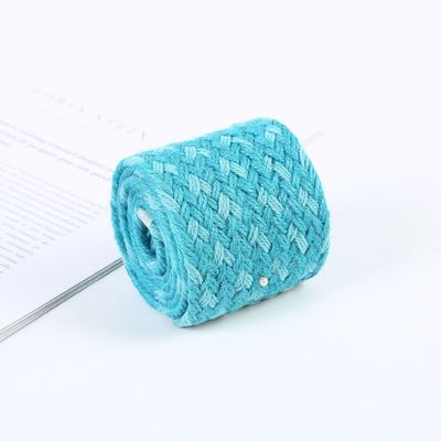 Faixa de Jute Tecido e Trenzado Faixa de Jute Azul Colorida Para Árvore de Natal