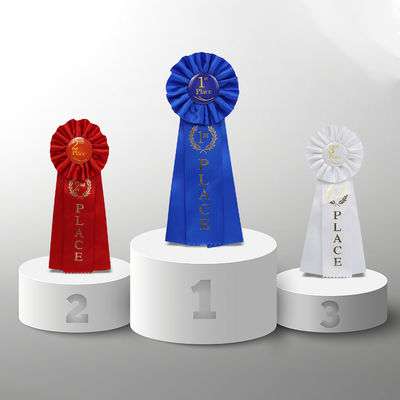 Branco Azul Pré-feito Satin Arcos Medalha Satin Arcos Para Artesanato