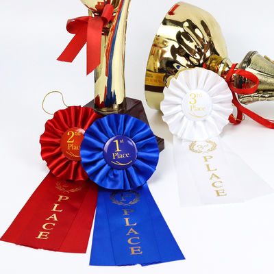 Branco Azul Pré-feito Satin Arcos Medalha Satin Arcos Para Artesanato