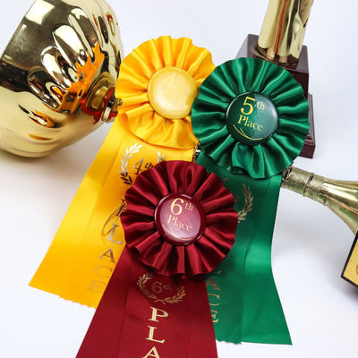 Branco Azul Pré-feito Satin Arcos Medalha Satin Arcos Para Artesanato