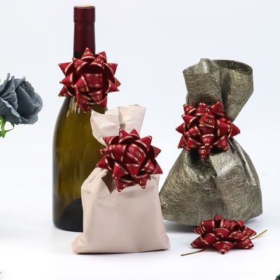 Estrela de Ouro Presente Faixa Arco Vinho Vermelho Presente Embalagem Faixa Arcos