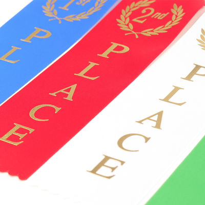 Medalha de Prêmio Verde Azul Faixa Poliéster Satin Faixas de Medalha Personalizadas