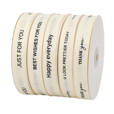 Faixa Branca de Grão Grosso 20 mm Faixa de Algodão Impressa OEM Eco Friendly