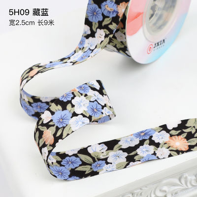 Floral Blossom Impressed Cotton Ribbon 25mm Personalizado Gift Ribbon
