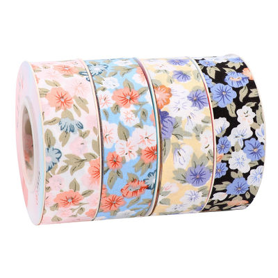 Floral Blossom Impressed Cotton Ribbon 25mm Personalizado Gift Ribbon