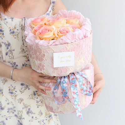 Floral Blossom Impressed Cotton Ribbon 25mm Personalizado Gift Ribbon