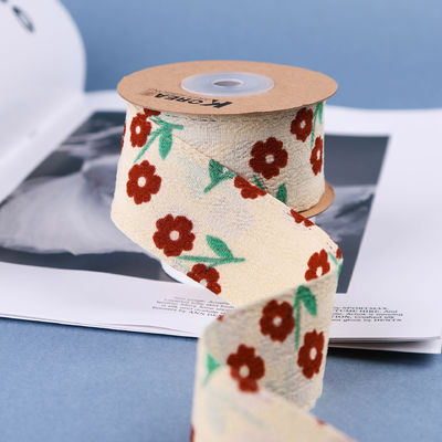 OEM Blossom Flower Art Tela Impressa 40mm Tela Personalizada Com Logotipo