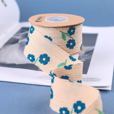 OEM Blossom Flower Art Tela Impressa 40mm Tela Personalizada Com Logotipo