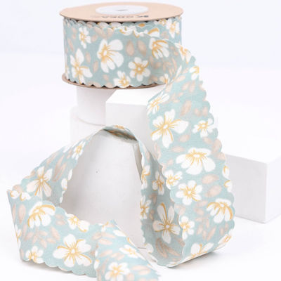Floral personalizado Grosgrain fita fita de borda de tecido fita para embalagem de presente