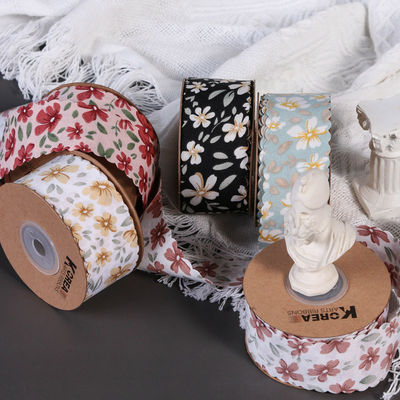 Floral personalizado Grosgrain fita fita de borda de tecido fita para embalagem de presente