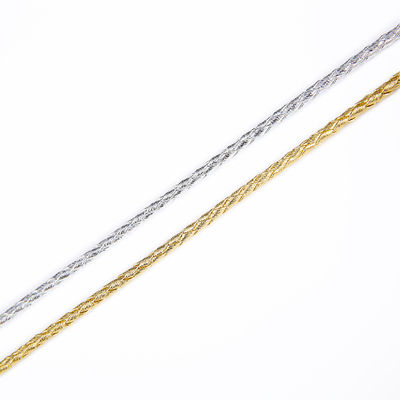 Artesanato 2 cordas trançadas 5mm preto corda de nylon duplo trançado