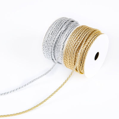 Artesanato 2 cordas trançadas 5mm preto corda de nylon duplo trançado