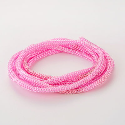 Cor-de-rosa 3 mm de corda de polipropileno cor-de-rosa dupla corda de polipropileno trançada