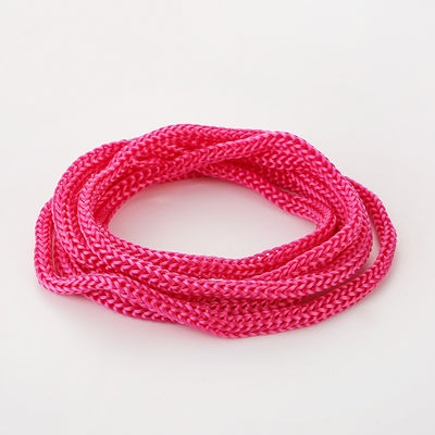 Cor-de-rosa 3 mm de corda de polipropileno cor-de-rosa dupla corda de polipropileno trançada