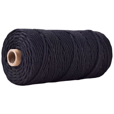 Corda de Nylon de 3 fios verdes 3 mm Macrame Corda de algodão trançada