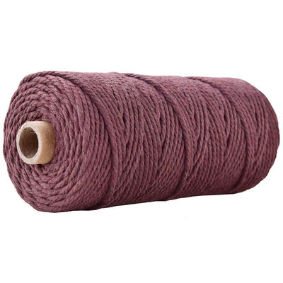 Corda de Nylon de 3 fios verdes 3 mm Macrame Corda de algodão trançada