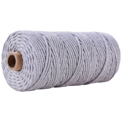 Corda de Nylon de 3 fios verdes 3 mm Macrame Corda de algodão trançada