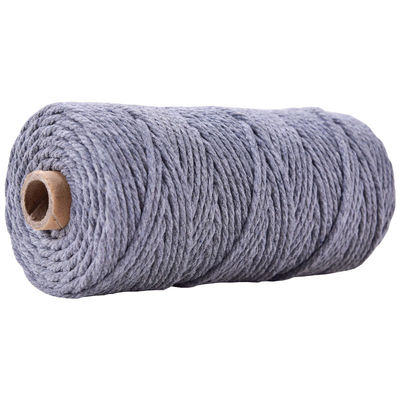 Corda de Nylon de 3 fios verdes 3 mm Macrame Corda de algodão trançada